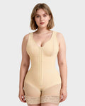 Women’s Extra Plus Size Tummy Control Shaper Bodysuit with Bra Nude