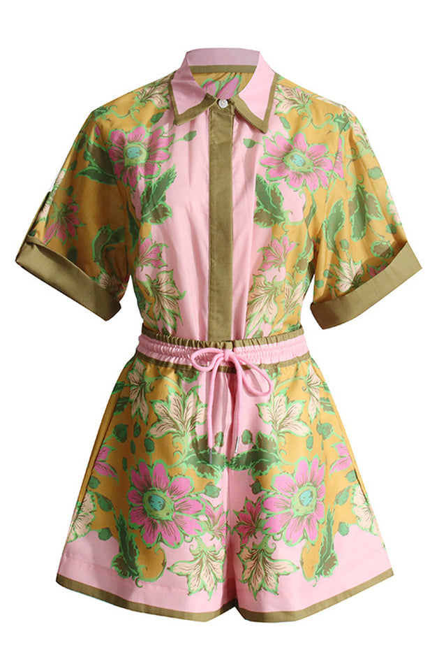 Women's Winnie Blush Top + Shorts Set Blush Floral