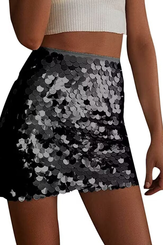 Women's Disc Sequin Mini Skirt
