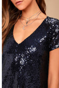 Women's Light Up the Night Sequin Shift Dress