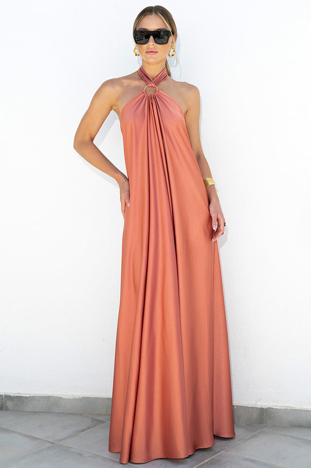 Women's Ofelia Halter Loop Maxi Dress
