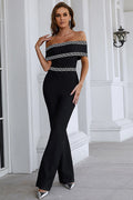 Women's Quilla Black Off Shoulder Jumpsuit