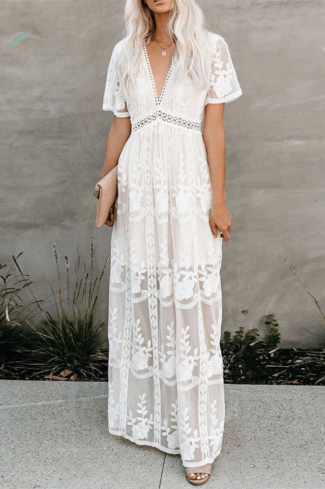 Women's Boho Beach Cover Up Dress