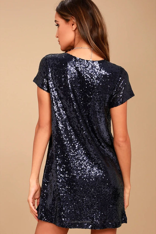 Women's Light Up the Night Sequin Shift Dress