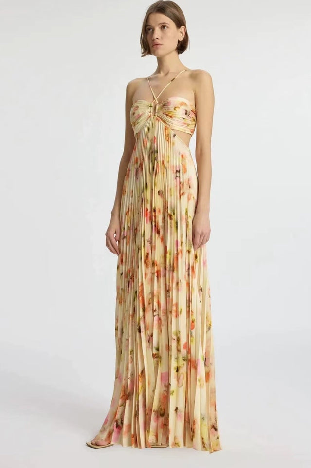 Women's Moira Floral Cut-out Halter Maxi Dress Floral Print