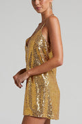 Women's Spaghetti Strap Sequin Mini Dress