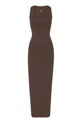 Women's SKIMS New Vintage Scoop Neck Maxi Dress Khaki