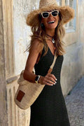 Women's Hollow Out Sleeveless Sweater Dress