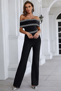 Women's Quilla Black Off Shoulder Jumpsuit
