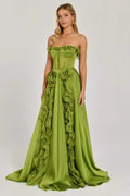 Women's Colombine Strapless Ruffle Maxi Dress