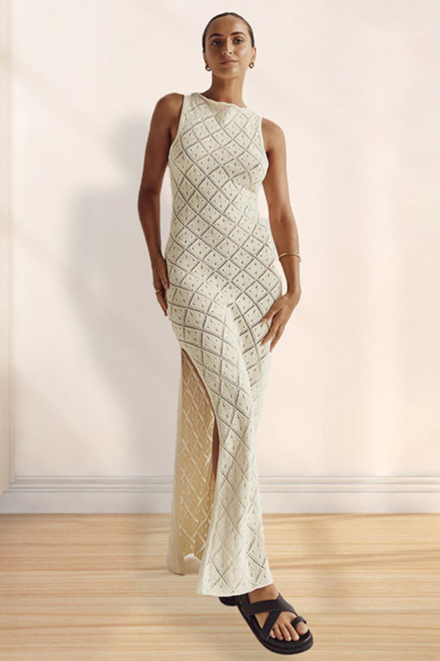 Women's Crochet Hollow Knitted Dress