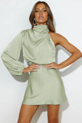 Women's Meet Tonight Mini Dress Moss Green