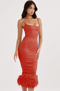 Women's Helena Orchid Satin Midi Dress