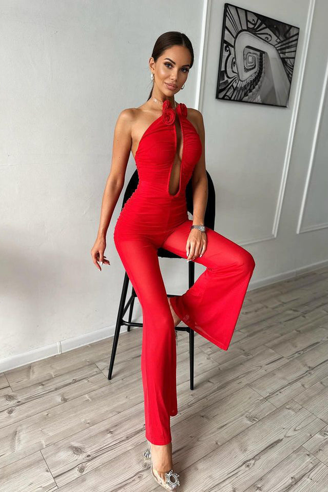 Women's Vissarion 3D Flower Pleat Jumpsuit