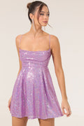 Women's Nicki Sequin Dress Lilac