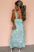 Women's Floral Lace Tied Strap Maxi Dress