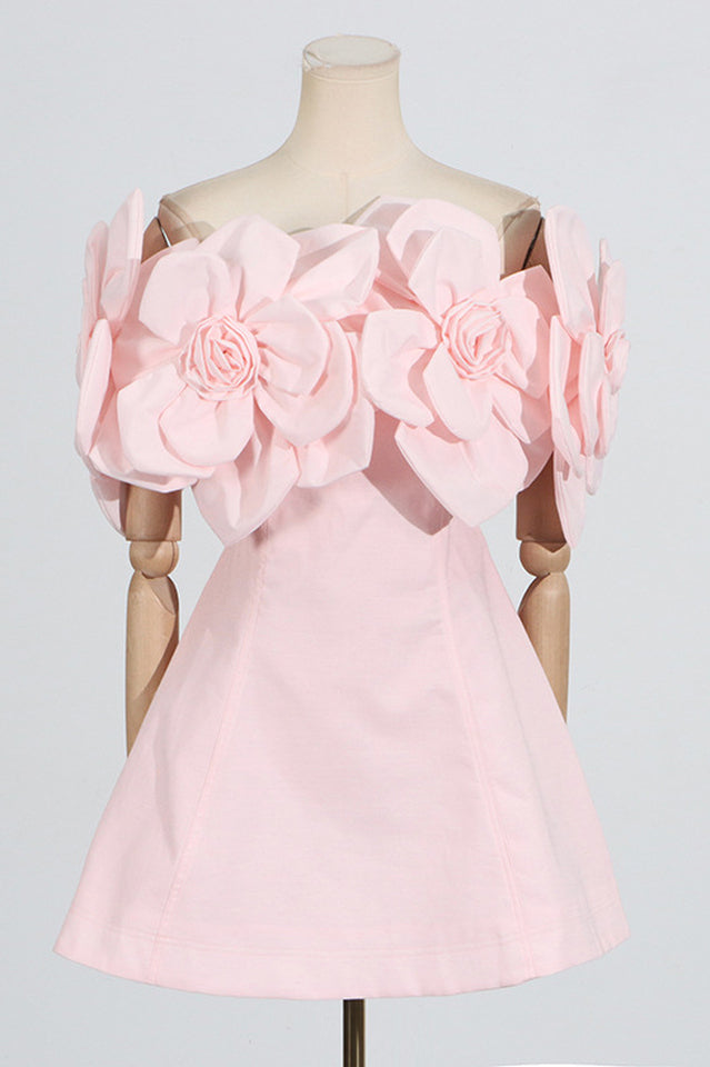 Women's Chabela Flower Off-Shoulder Mini Dress