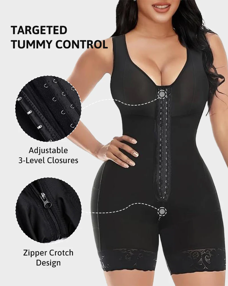 Women’s Extra Plus Size Tummy Control Shaper Bodysuit with Bra