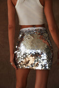 Women's Disc Sequin Mini Skirt