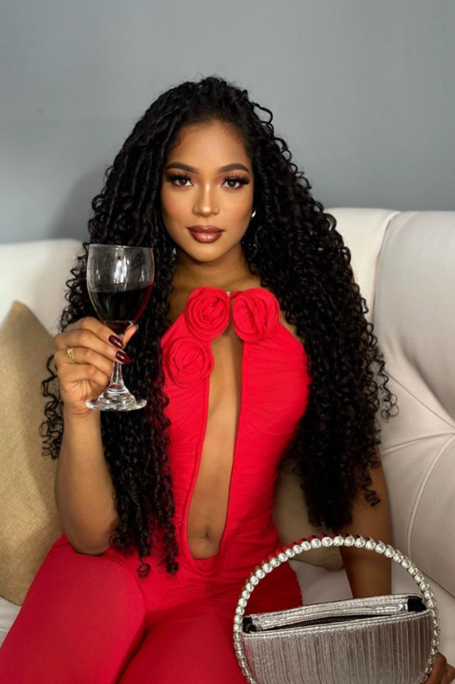 Women's Vissarion 3D Flower Pleat Jumpsuit