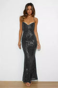 Women's Own The Club Sequin Maxi Dress Black
