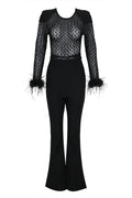 Women's MONIQUE Long Sleeves Jumpsuit Black