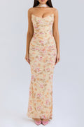 Women's Hallie Corset With Neck Scarf + Skirt Set Floral