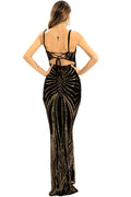 Women's Honey Couture Tie Up Formal Dress