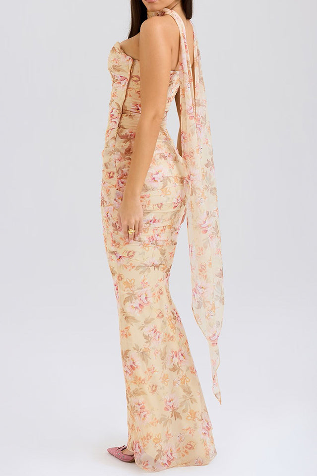 Women's Hallie Corset With Neck Scarf + Skirt Set