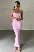 Women's Veronica Backless Maxi Dress Lilac