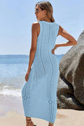 Women's Hollow Out Sleeveless Sweater Dress