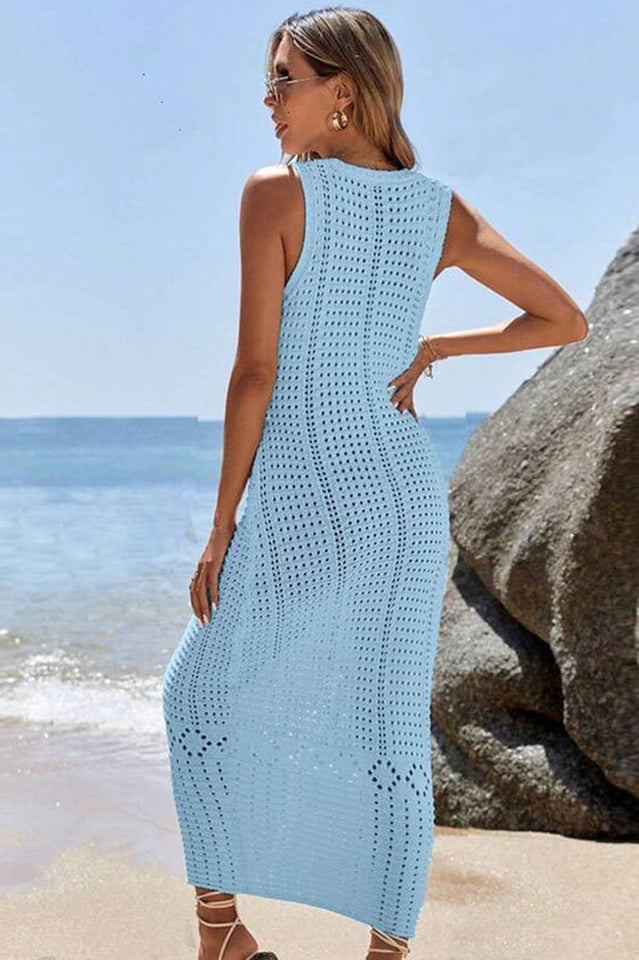 Women's Hollow Out Sleeveless Sweater Dress