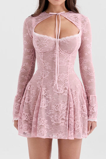Women's Alice Pink Lace Mini Dress Pink