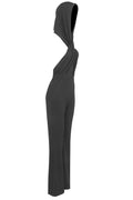 Women's Backless Hooded Jumpsuit With Slip Pockets