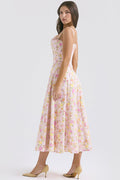 Women's Clarabelle Pink Meadow Print Cotton Sundress