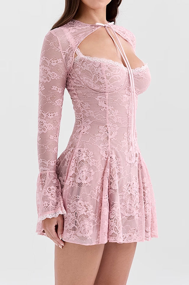 Women's Alice Pink Lace Mini Dress Pink