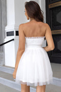 Women's Strapless A Line Tulle Homecoming Dress