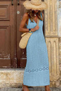 Women's Hollow Out Sleeveless Sweater Dress