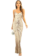Women's Honey Couture Tie Up Formal Dress Ivory