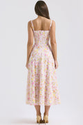 Women's Clarabelle Pink Meadow Print Cotton Sundress