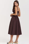 Women's Rich Brown Midi Sundress