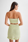 Women's Always Say Goodbye Crochet Mini Skirt Set