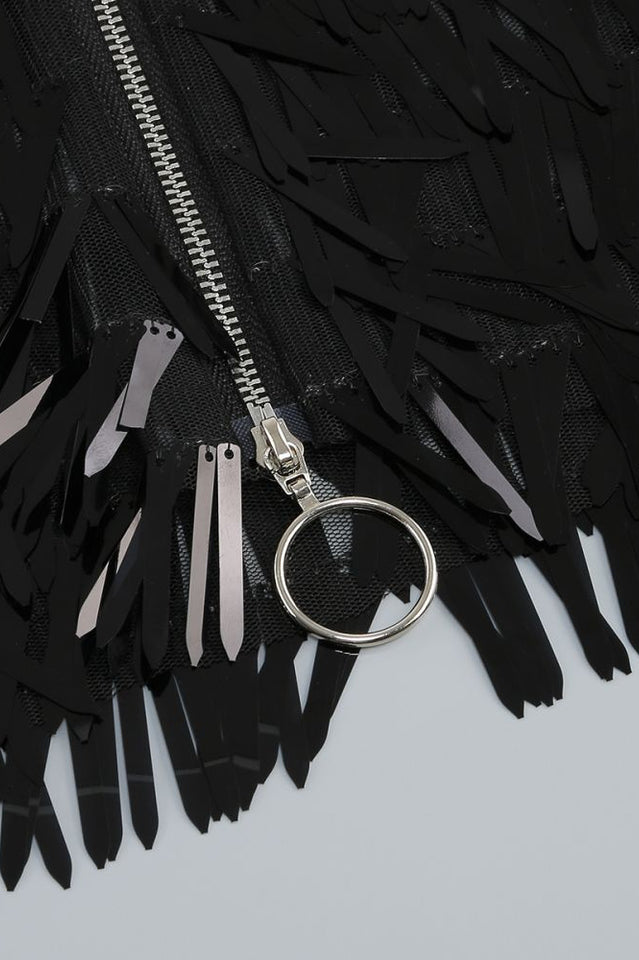 Women's Aleyna Feather Top + Sequin Skirt Set