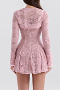 Women's Alice Pink Lace Mini Dress