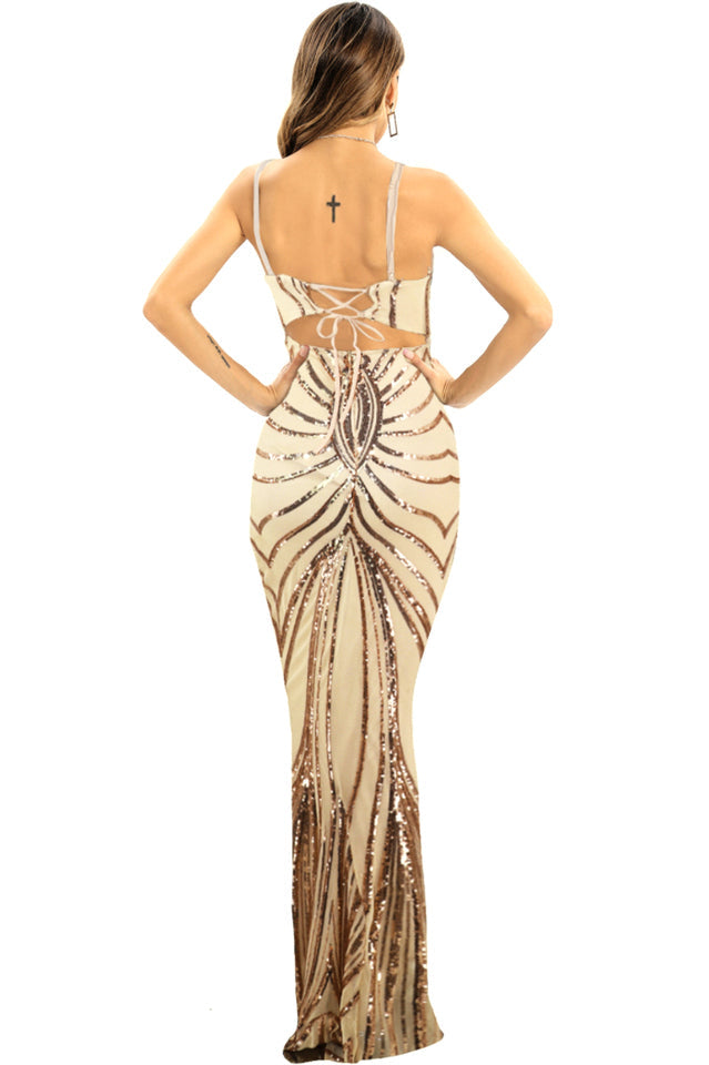 Women's Honey Couture Tie Up Formal Dress