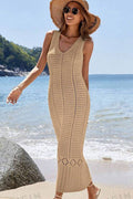 Women's Hollow Out Sleeveless Sweater Dress
