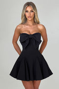 Women's Holly Strapless Skirt with Bow Detail Black