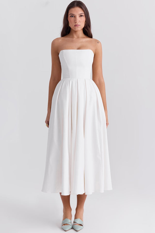 Women's Audrey Midi Sundress White