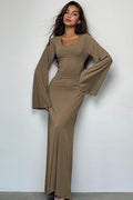Women's Jaye Long Sleeve Maxi Dress Khaki