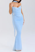 Women's Hallie Corset With Neck Scarf + Skirt Set